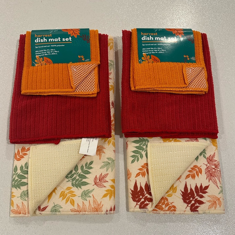 Set of Two Harvest Dish Mat Set